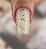 טופ מאט פתיתים כסף MATTE FLAKES TOP GEL SILVER טופ מאט פתיתים כסף MATTE FLAKES TOP GEL SILVER
